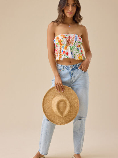 Spencer Postcard Print Tube Top - TULLABEE