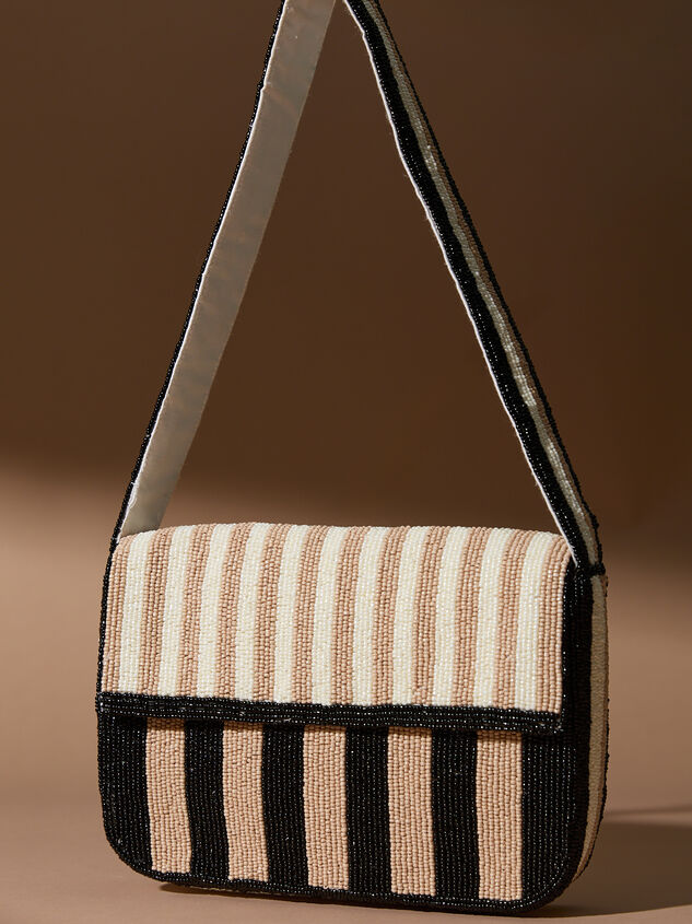 Jordan Striped Beaded Purse - TULLABEE