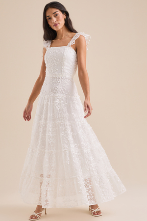 Kallie Lace Tiered Maxi Dress - Altar'd State