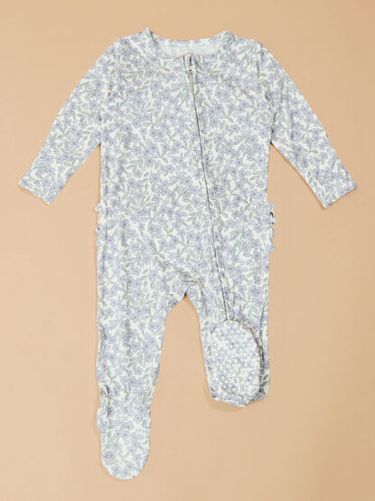 Laiken Floral Ruffle Footie - TULLABEE