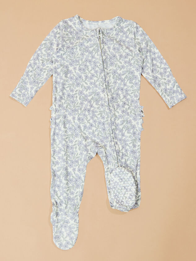 Laiken Floral Ruffle Footie Detail 2 - TULLABEE