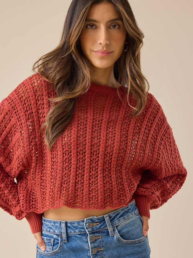 Anya Pointelle Sweater Detail 4 - TULLABEE