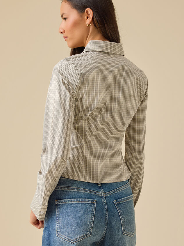 Ginger Checkered Top Detail 5 - TULLABEE