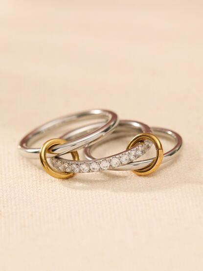 Mixed Metal 3 Band Ring - TULLABEE