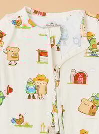 Avocado Toast Footie Detail 3 - TULLABEE