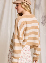 Greer Boat Neck Stripe Sweater Detail 5 - TULLABEE