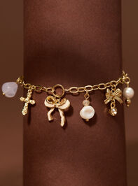 Bow Charm Dangle Bracelet - TULLABEE