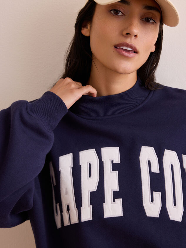 Cape Cod Mockneck Pullover Detail 3 - TULLABEE