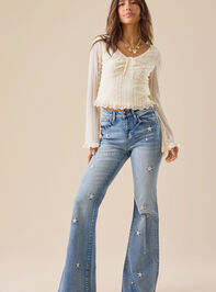 Boston Bell Sleeve Lace Top Detail 3 - TULLABEE