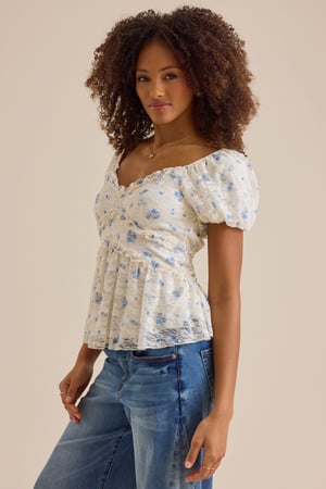 Blythe Floral Babydoll Top - Altar'd State - 