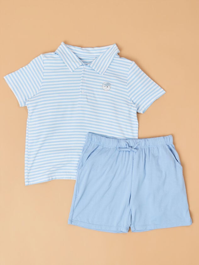 Jack Striped Golf Polo Set Detail 3 - TULLABEE