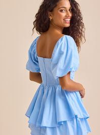 Melanie Puff Sleeve Romper Detail 4 - TULLABEE