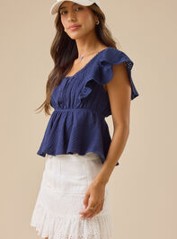 Bellamy Gauze Babydoll Top Detail 3 - TULLABEE