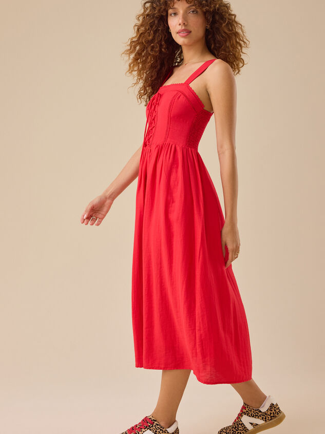 Clarke Ruffle Tiered Maxi Dress Detail 3 - TULLABEE