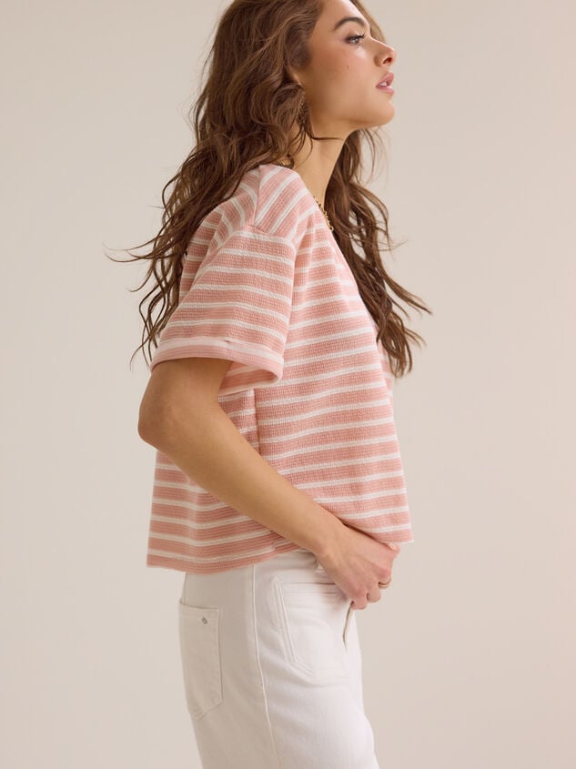 Sheridan V-Neck Top Detail 3 - TULLABEE