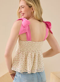 Maura Bow Strap Tank Top Detail 3 - TULLABEE
