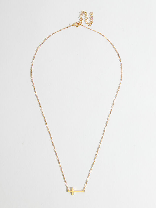 18K Gold Plated Cross Necklace Detail 3 - TULLABEE