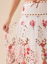 Braxlin Embroidered Midi Skirt Detail 3 - TULLABEE