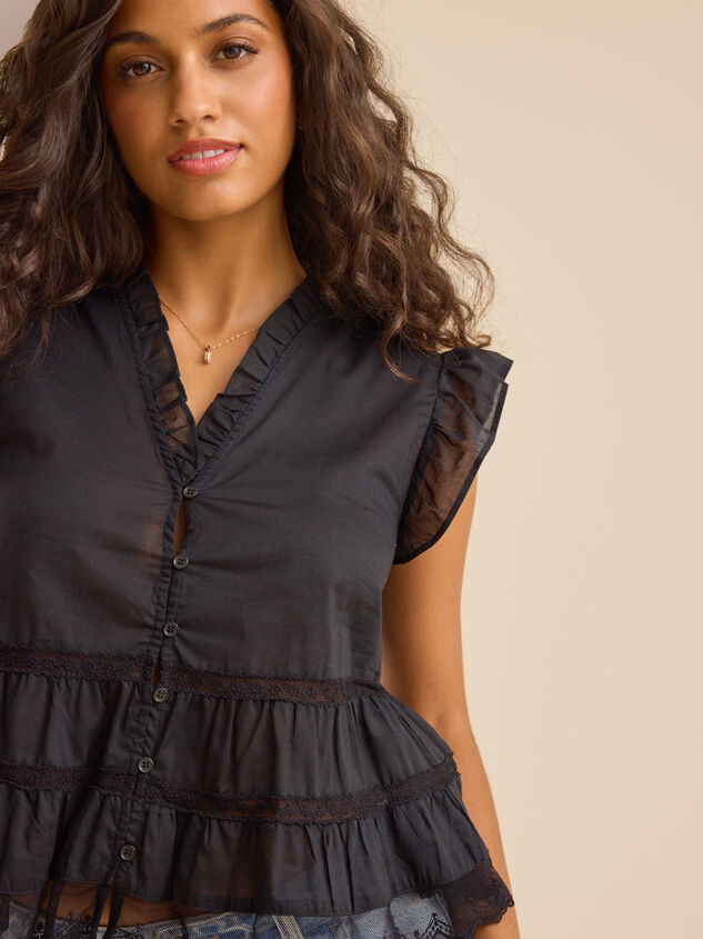 Elena Lace Babydoll Top Detail 5 - TULLABEE