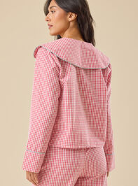 Emerie Tie Front Sleep Top Detail 4 - TULLABEE