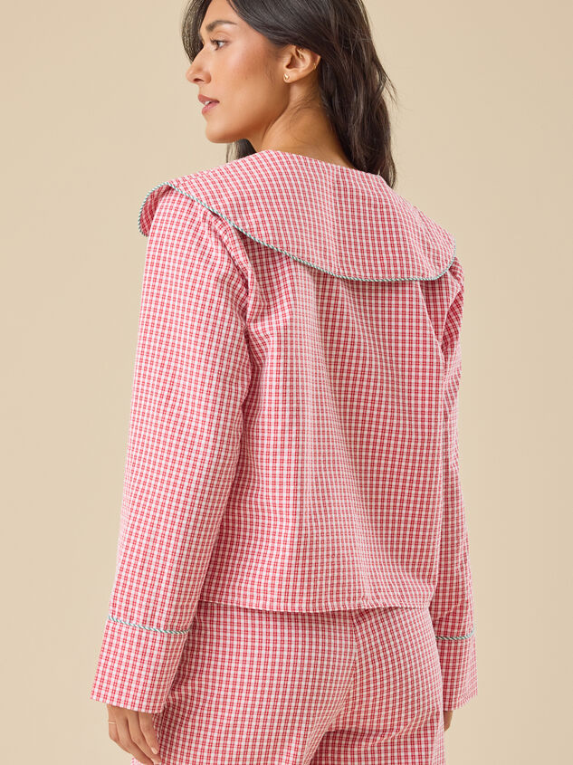 Emerie Tie Front Sleep Top Detail 4 - TULLABEE