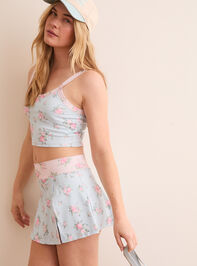 Tempo Floral Cropped Tank Detail 3 - TULLABEE