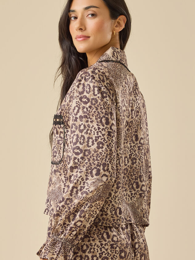 Miller Cheetah Sleep Top Detail 7 - TULLABEE