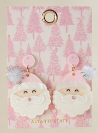Santa Pom Dangle Earrings - TULLABEE