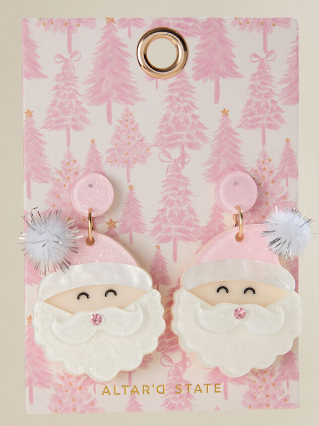 Santa Pom Dangle Earrings - TULLABEE