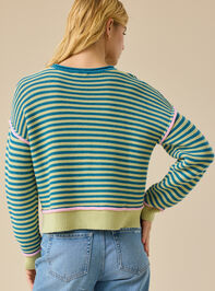 Blossom Stripe Pullover Sweater Detail 4 - TULLABEE