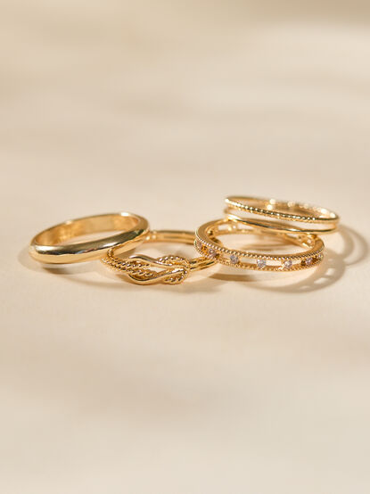 Twist Glitz Ring Set - TULLABEE
