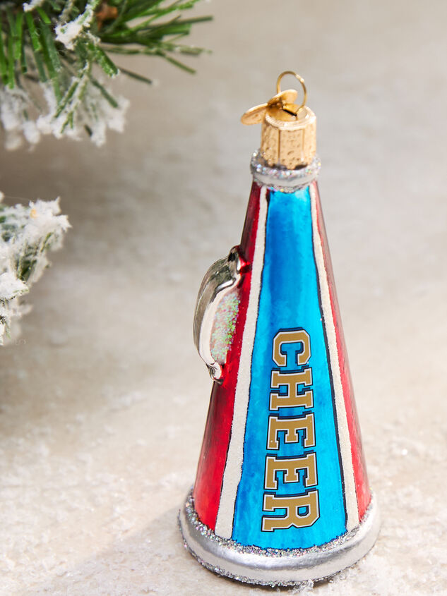 Cheer Megaphone Ornament Detail 2 - TULLABEE