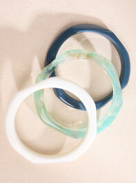 Organic Resin Bangle Trio Detail 2 - TULLABEE