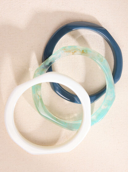 Organic Resin Bangle Trio - TULLABEE