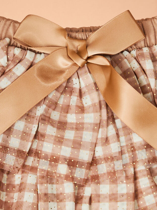 Gigi Gingham Bow Tutu Detail 3 - TULLABEE