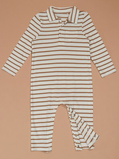 Samuel Stripe Polo Romper - TULLABEE