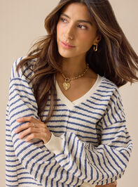 Raelynn V-Neck Striped Top - TULLABEE