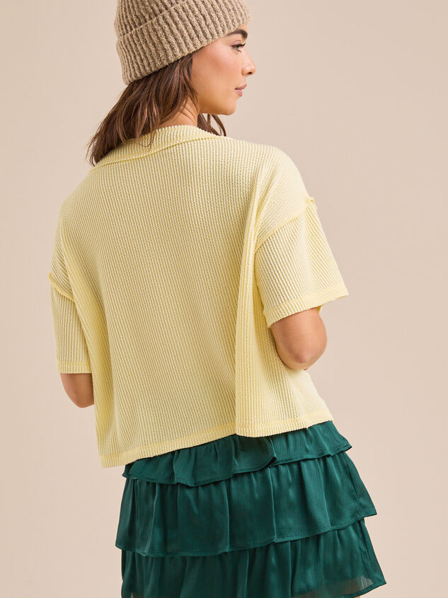 Ada Ribbed Boxy Tee Detail 4 - TULLABEE
