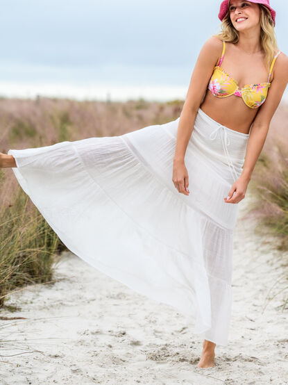Sun Drenched Maxi Skirt Coverup - TULLABEE