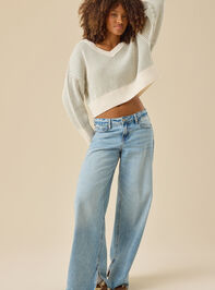 Ophelia Cropped Matte Chenille Sweater Detail 2 - TULLABEE