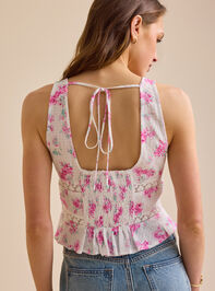 Houston Floral Tank Top Detail 4 - TULLABEE