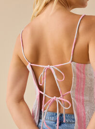 Nikki Striped Tie Back Top Detail 5 - TULLABEE