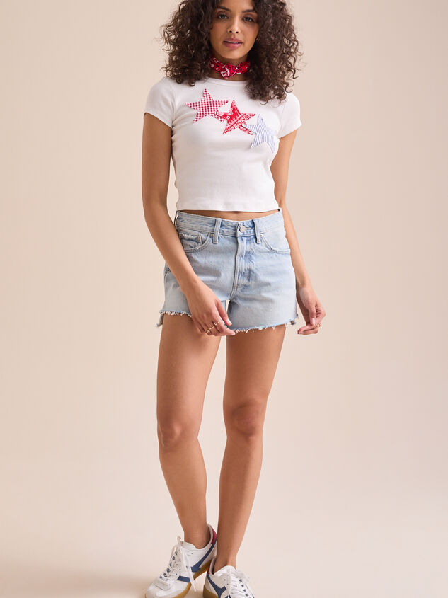 Star Patchwork Tee Detail 3 - TULLABEE