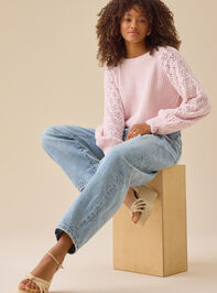 Hailey Chenille Pointelle Sweater - TULLABEE
