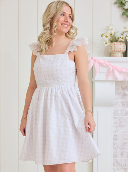 Leanna Flutter Sleeve Mama Dress - TULLABEE