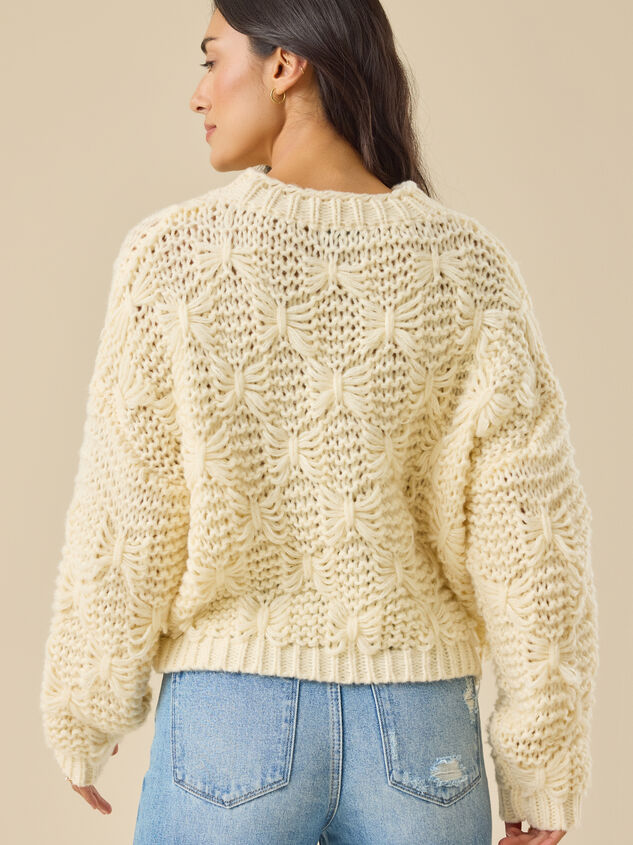 Valentina Chunky Pattern Sweater Detail 5 - TULLABEE