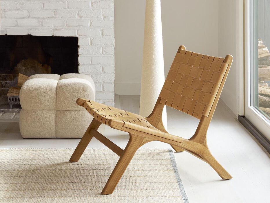 Cala Wood & Leather Chair - TULLABEE - 