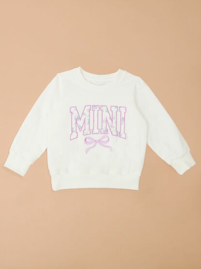 Lilly Bow Mini Sweatshirt - TULLABEE