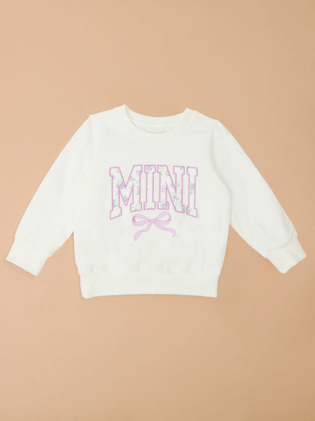 Lilly Bow Mini Sweatshirt Detail 2 - TULLABEE