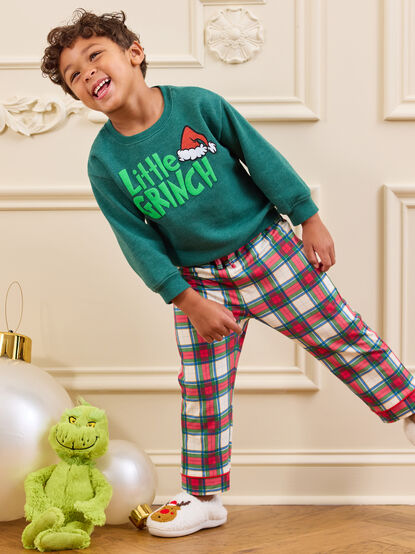 Little Grinch Toddler Sweatshirt - TULLABEE